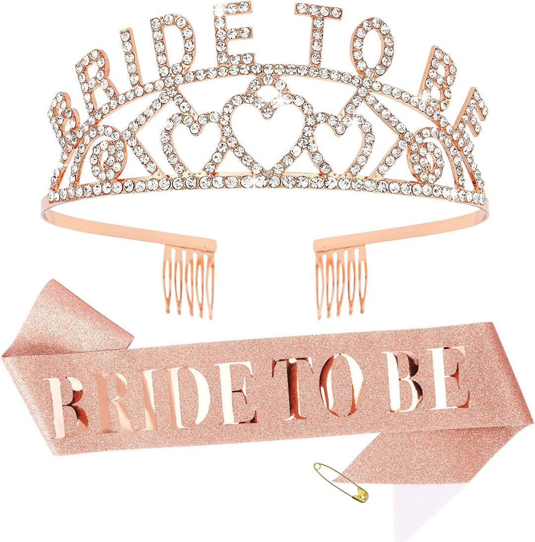 Damen Glitzernde Tiara mit Herzmotiven Karnz