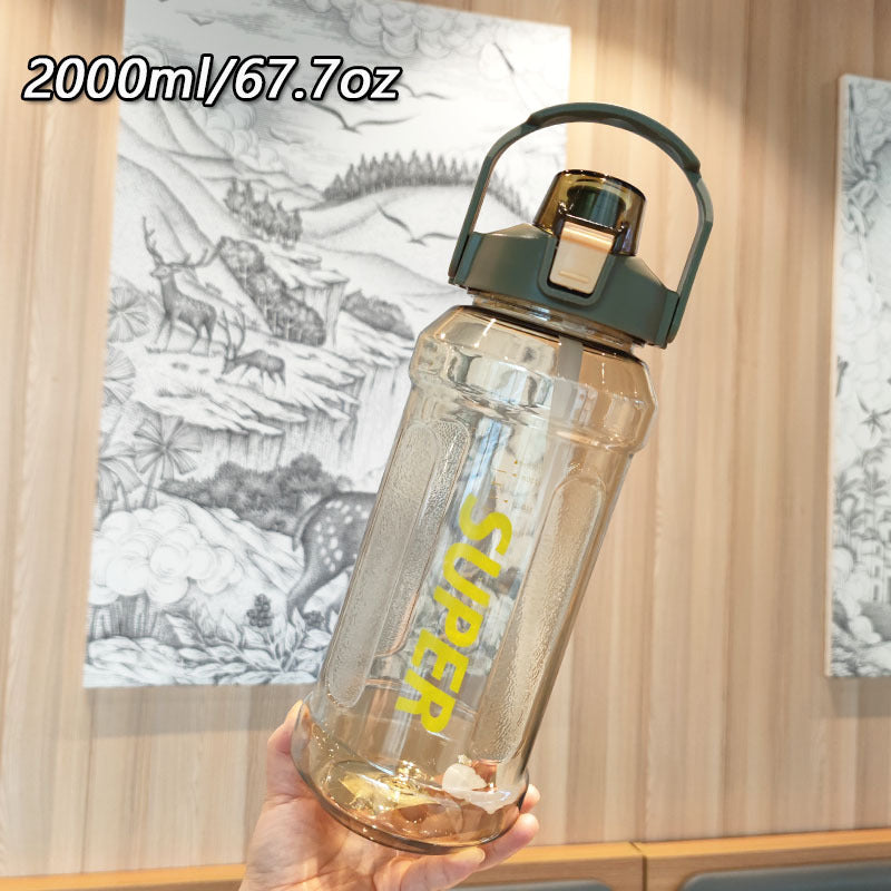 Damen praktische Trinkflasche mit großem Fassungsvermögen und auslaufsicherem Deckel Karnz
