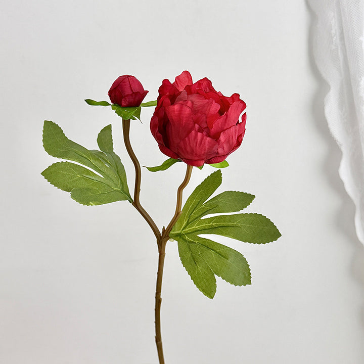 Künstlicher Pfingstrosenstrauß mit zarten Blüten und Blättern Karnz