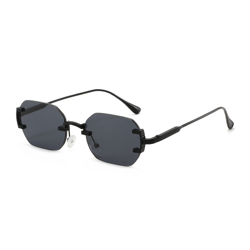Damen geometrische Sonnenbrille mit luxuriösem Metallgestell und schützendem UV-Filter Karnz