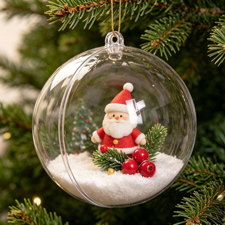 Dekorative transparente Weihnachtskugeln