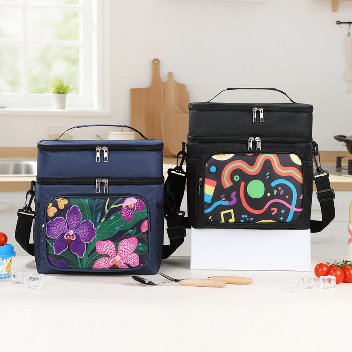 Stilvolle Blumengestaltung Isolierte Lunch-Tasche