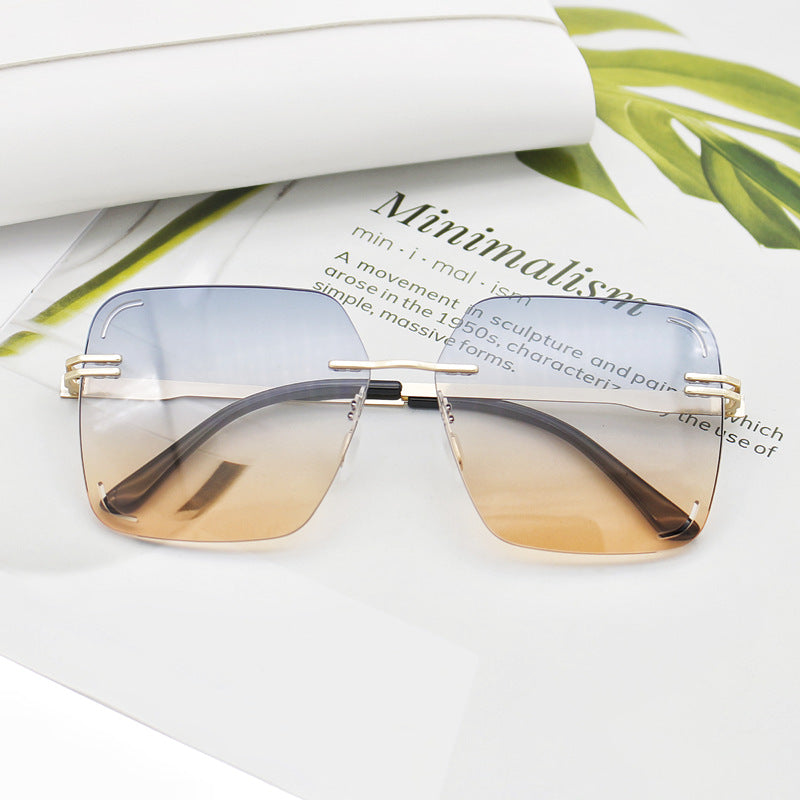Damen quadratische Sonnenbrille mit verziertem Metalldetail Karnz