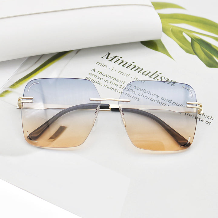 Damen quadratische Sonnenbrille mit verziertem Metalldetail Karnz