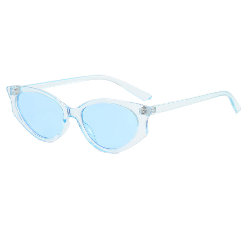 Damen Katzenaugen Sonnenbrille mit transparentem Rahmen Karnz