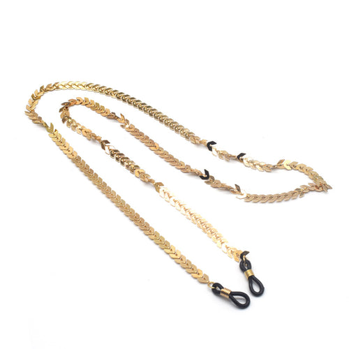Elegante vergoldete Brille Kette Karnz