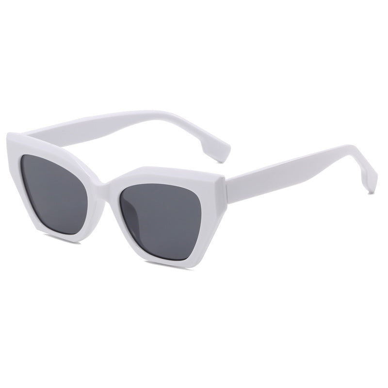 Damen asymmetrische Oversized-Sonnenbrille mit trendigem Rahmen Karnz