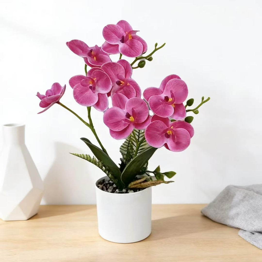 Lebensechte künstliche Orchideenpflanzendekoration für die Innenraumgestaltung