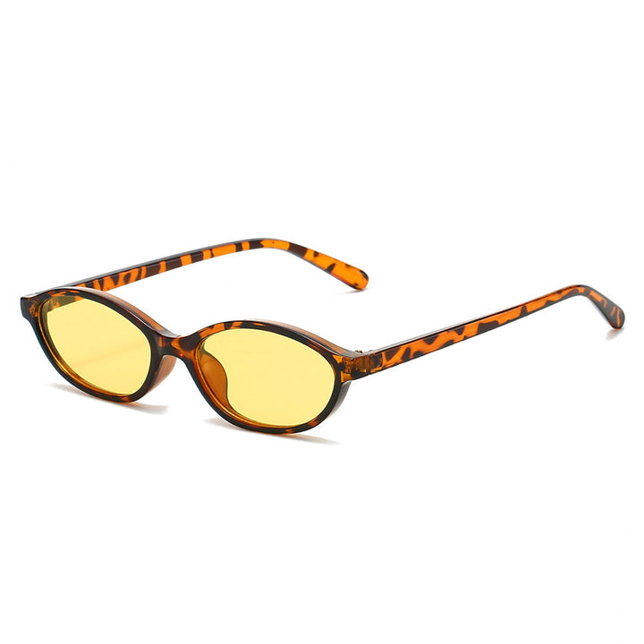 Retro-inspirierte schlanke ovale Sonnenbrille Karnz