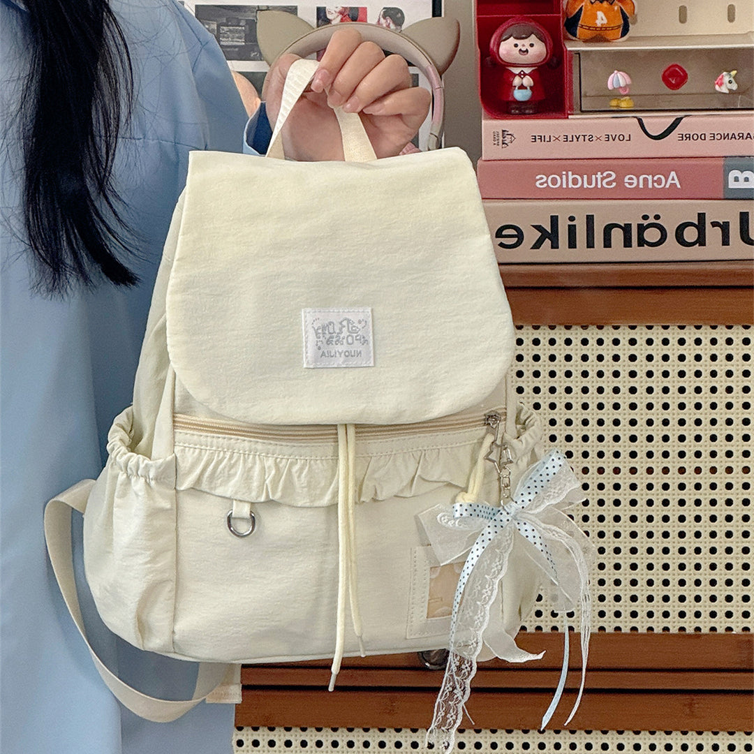 Stylischer Rüschendesign Schulrucksack Karnz