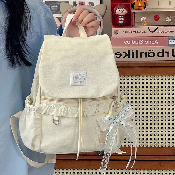 Stylischer Rüschendesign Schulrucksack Karnz