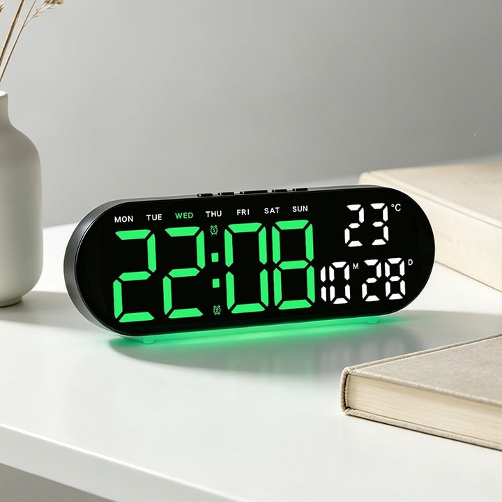 Digitaler Wecker mit Multifunktionalem Led-Display und Integrierter Thermometerfunktion Karnz