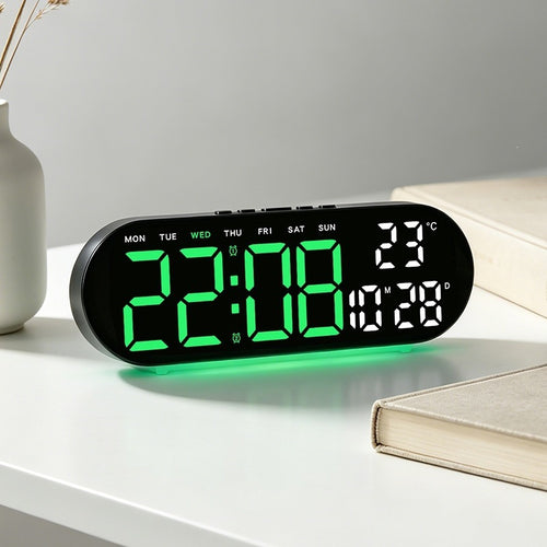Digitaler Wecker mit Multifunktionalem Led-Display und Integrierter Thermometerfunktion Karnz
