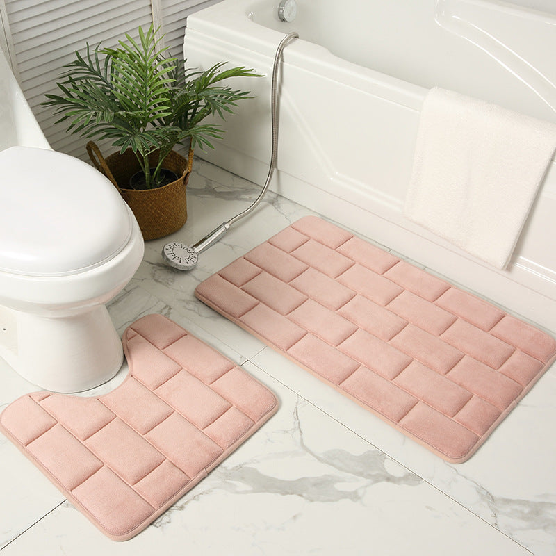 Gepolsterte Badezimmermatte Set