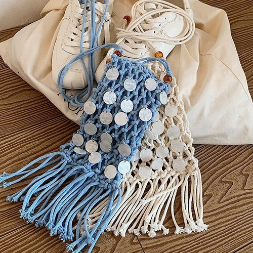 Bohemian Makramee Mini Tasche