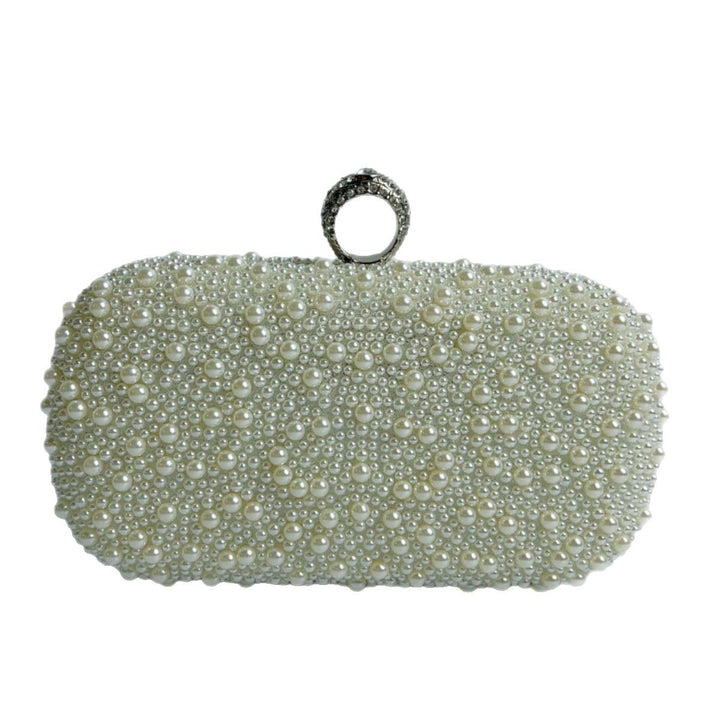 Elegante Perlen-Abend-Clutch