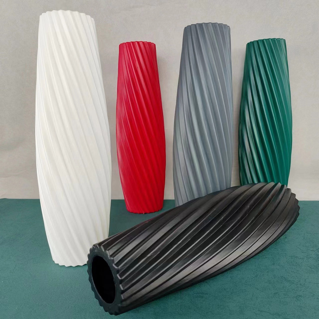 Textured Spiral Decorative Vase Karnz
