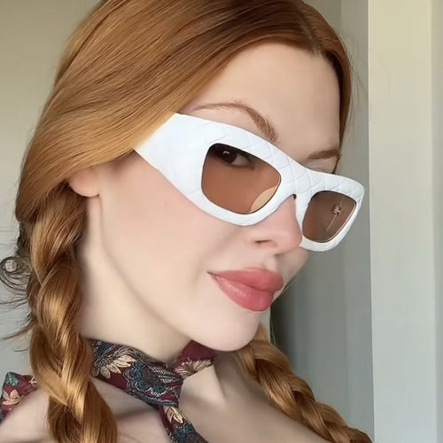 Damen extravagante Sonnenbrille mit strukturiertem Rahmen Karnz