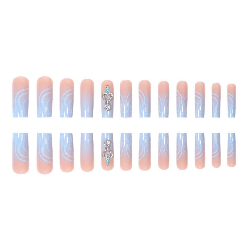 Elegant gestaltete grafische abstrakte Nagelkunstverlängerungen Karnz