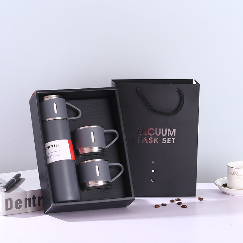 Damen Thermoset mit Kaffeetassen und Isolierflasche Karnz
