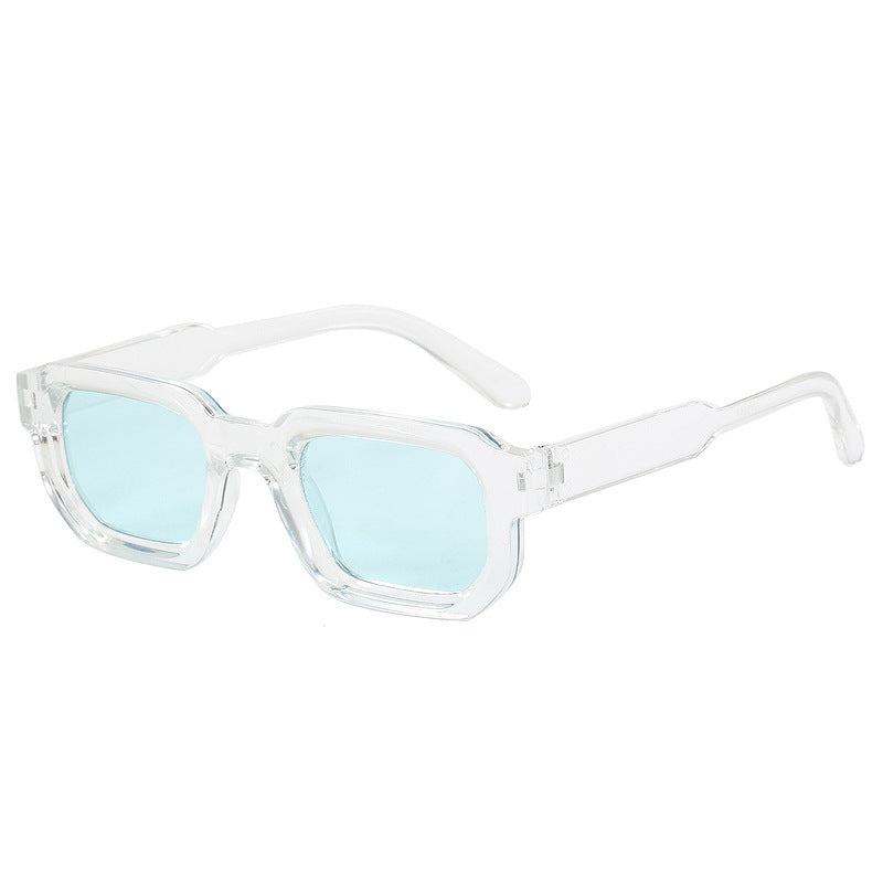 Damen Modische quadratische Sonnenbrille mit klarem Rahmen Karnz