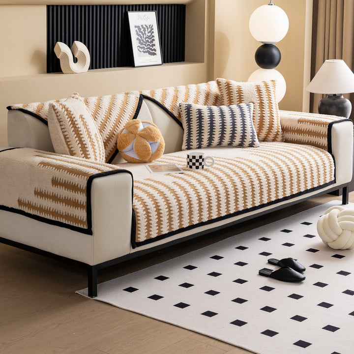 Stylische Strick-Wurfdecke
