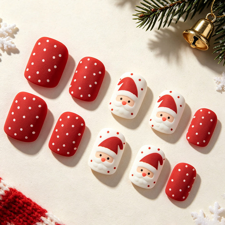 Festliche Santa-Themen-Nagelkunst Karnz