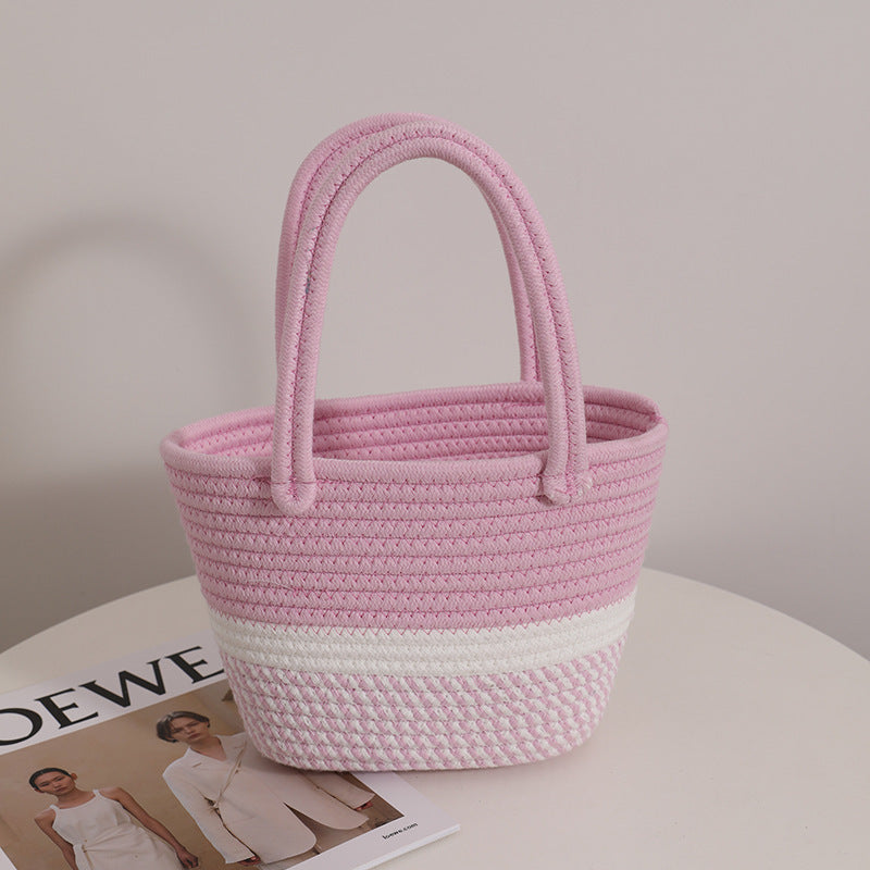 Damen Modische Strandtasche aus geflochtenem Damenmaterial Karnz