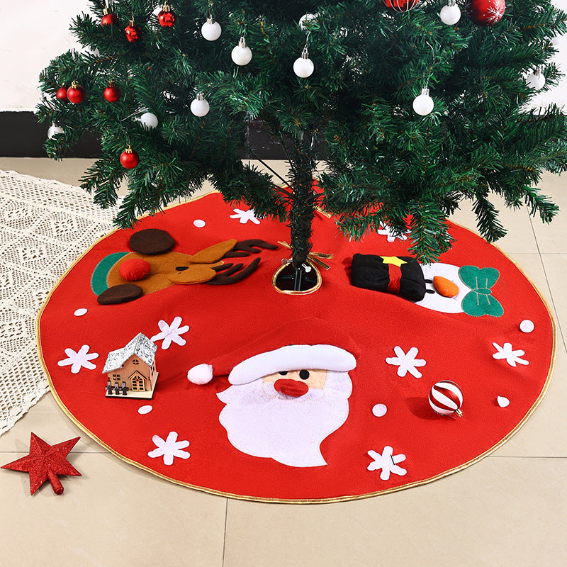 Festliche Weihnachtsbaum-Decke mit buntem Motiv Karnz