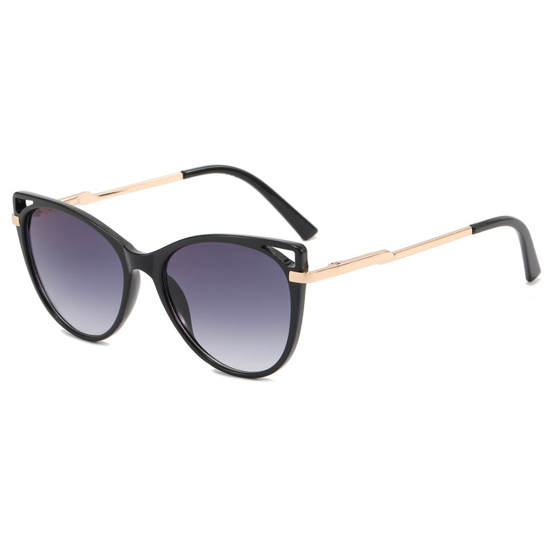Damen trendige Katzenaugen Sonnenbrille mit verspiegelten Gläsern Karnz