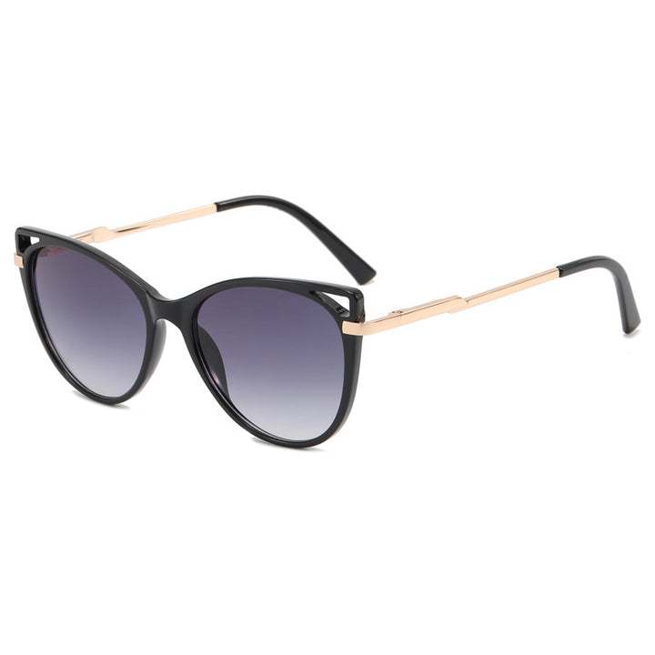 Damen trendige Katzenaugen Sonnenbrille mit verspiegelten Gläsern Karnz