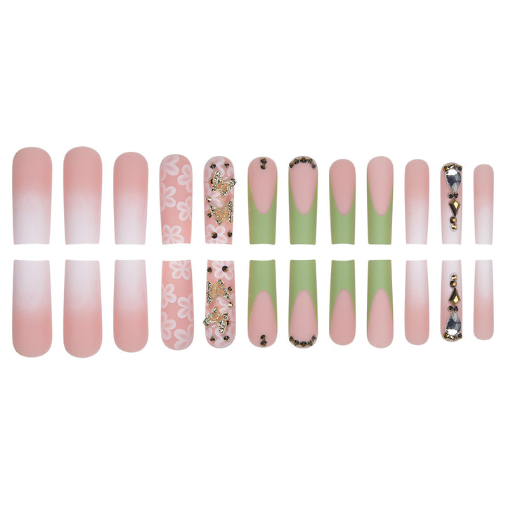 Blumengestützte Press-On Nail Art Karnz