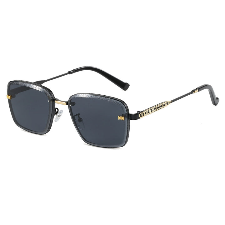 Damen Modische quadratische Sonnenbrille mit luxuriösen Details Karnz