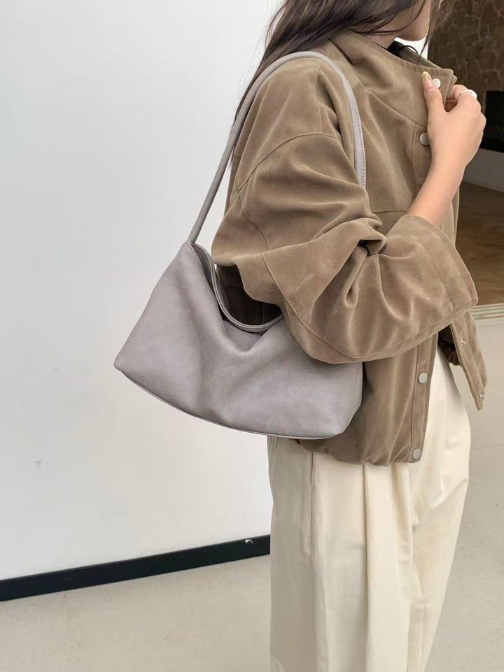 Minimalistische Leder Hobo Tasche