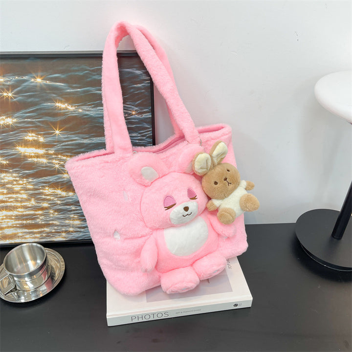Süße Plüschbär-Themen-Tasche