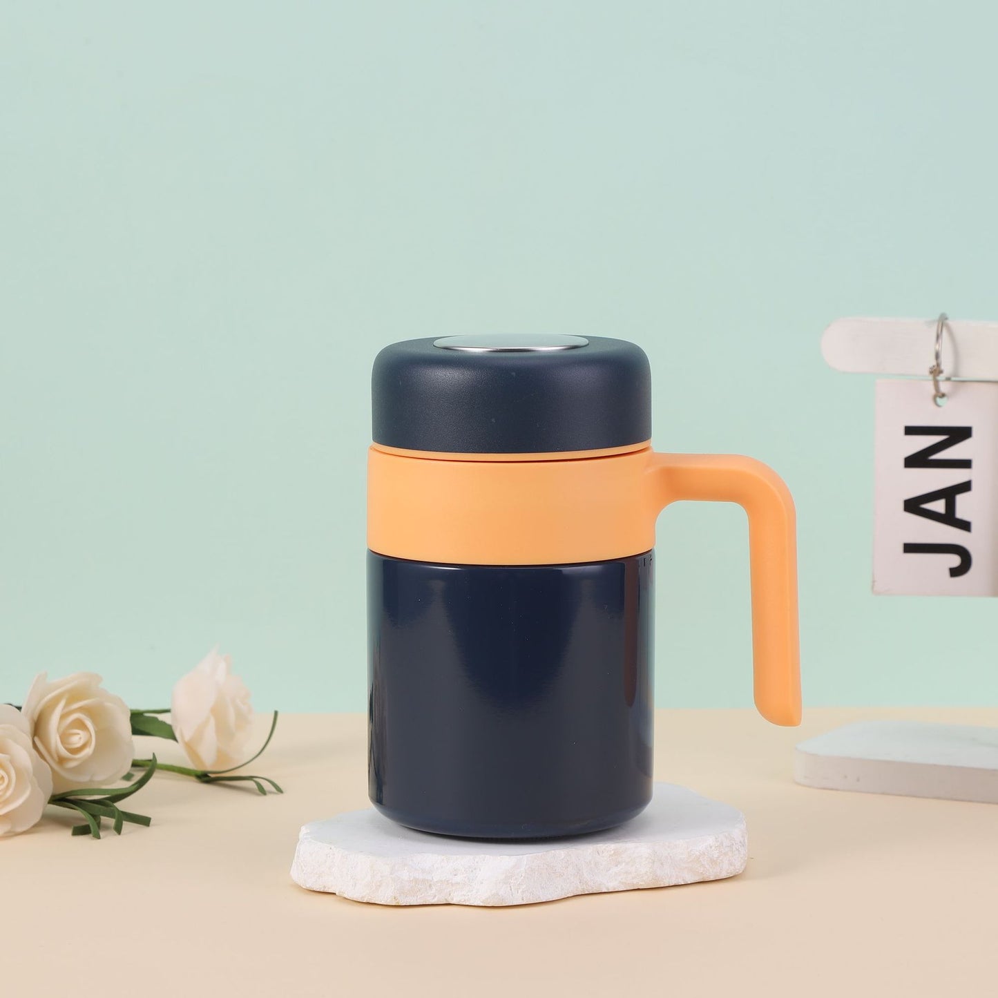 Damen Isolierbecher mit ergonomischem Griff und auslaufsicherem Deckel Karnz