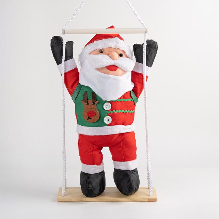 Dekorative Weihnachtsmann Figur mit beweglichen Armen