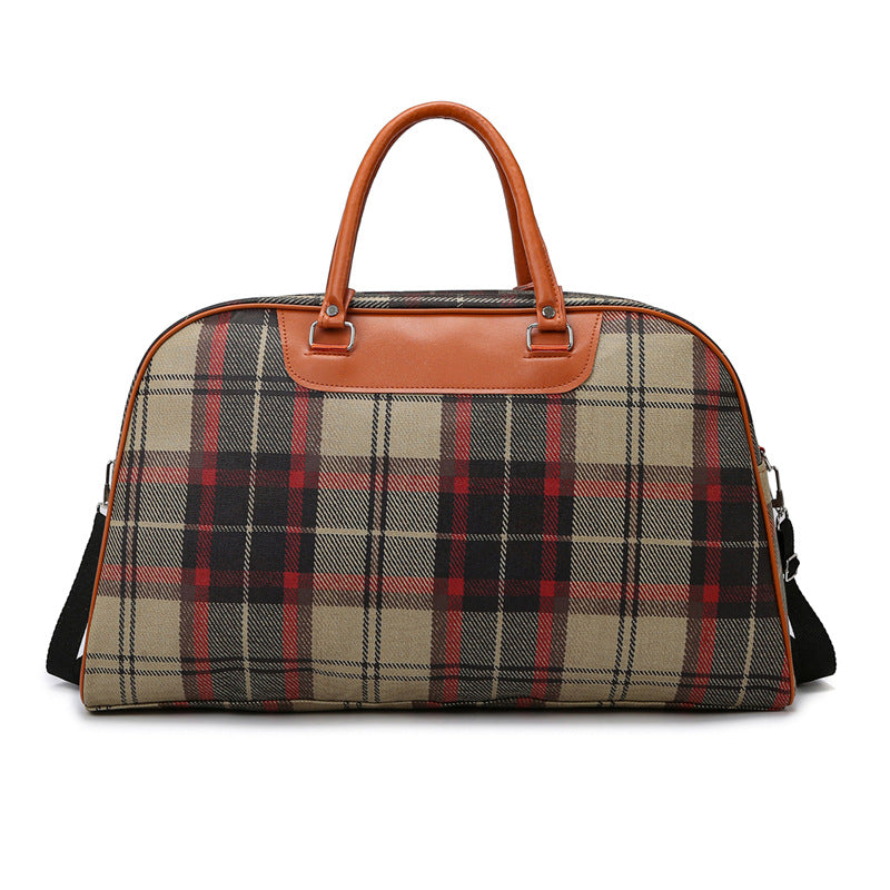 Stylische Karierte Wochenend-Tote-Tasche Karnz