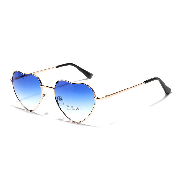 Damen Herzförmige Sonnenbrille mit UV-Schutz und filigranem Rahmen Karnz