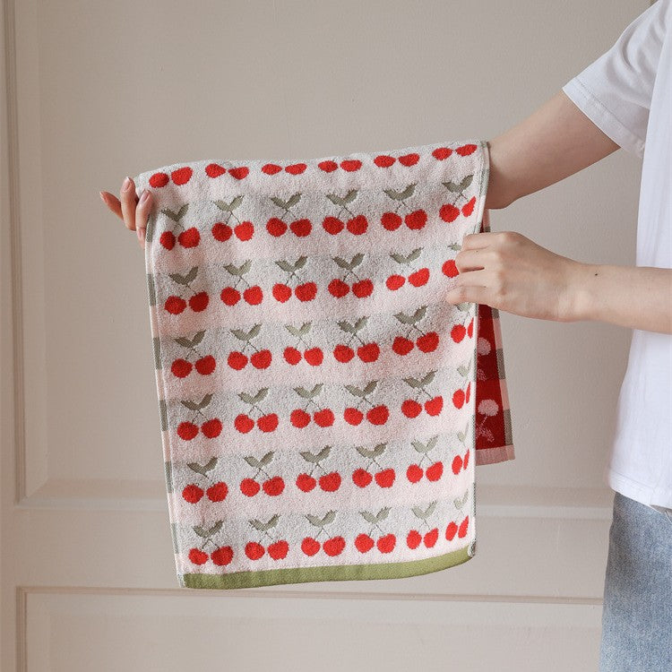 Weiches Jacquard-Gästetuch mit Kirschmuster Karnz