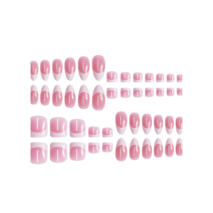 Elegante French Tip Nagelkunst Karnz
