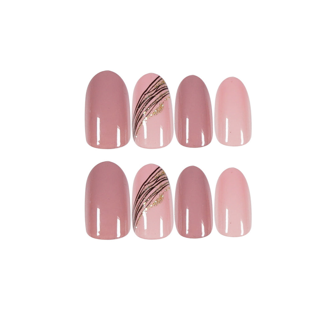 Premium mandelförmiger Press-On Nagelset Karnz
