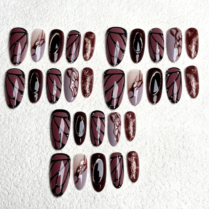 Artistic Nail Design Press-On Set