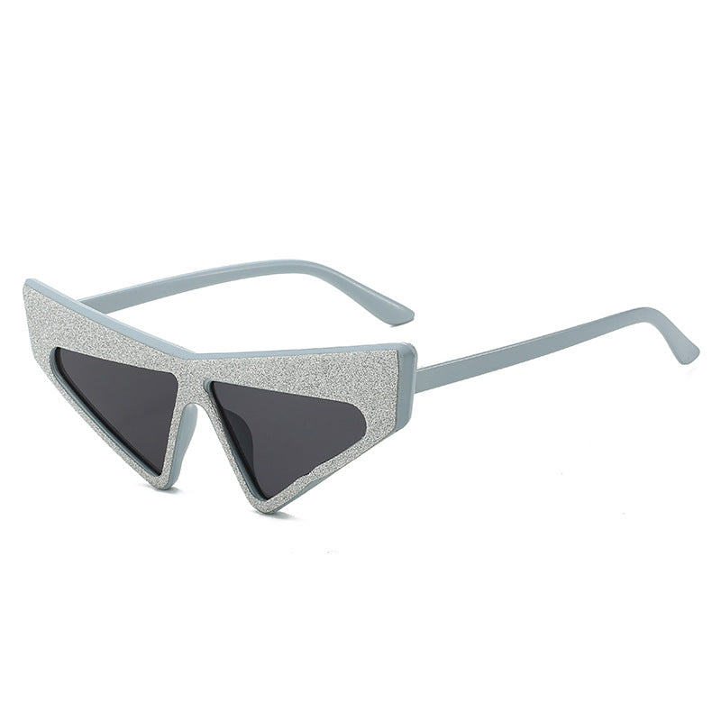 Damen futuristische Sonnenbrille mit glitzerndem Rahmen Karnz
