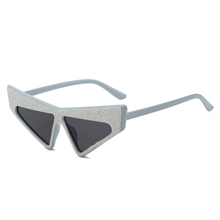 Damen futuristische Sonnenbrille mit glitzerndem Rahmen Karnz