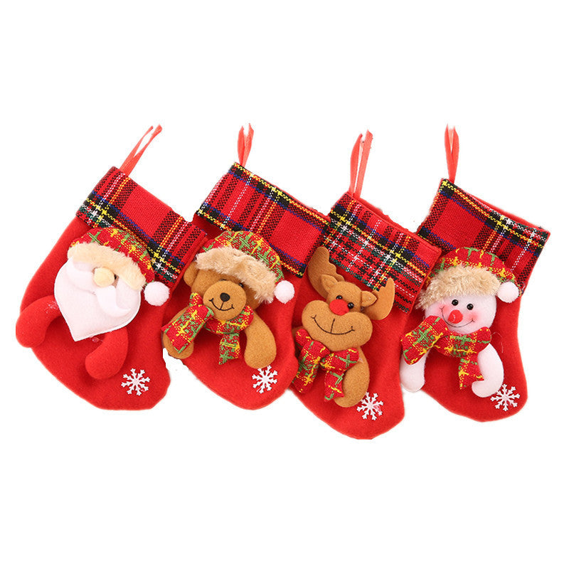 Niedlicher Weihnachtsstrumpf mit Rentier-Motiv Karnz
