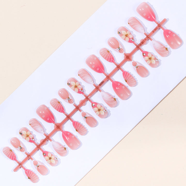 Elegante florale Acryl-Nagelverlängerungen Karnz 1789713211