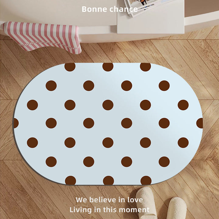 Moderne ovale dekorative Badematte