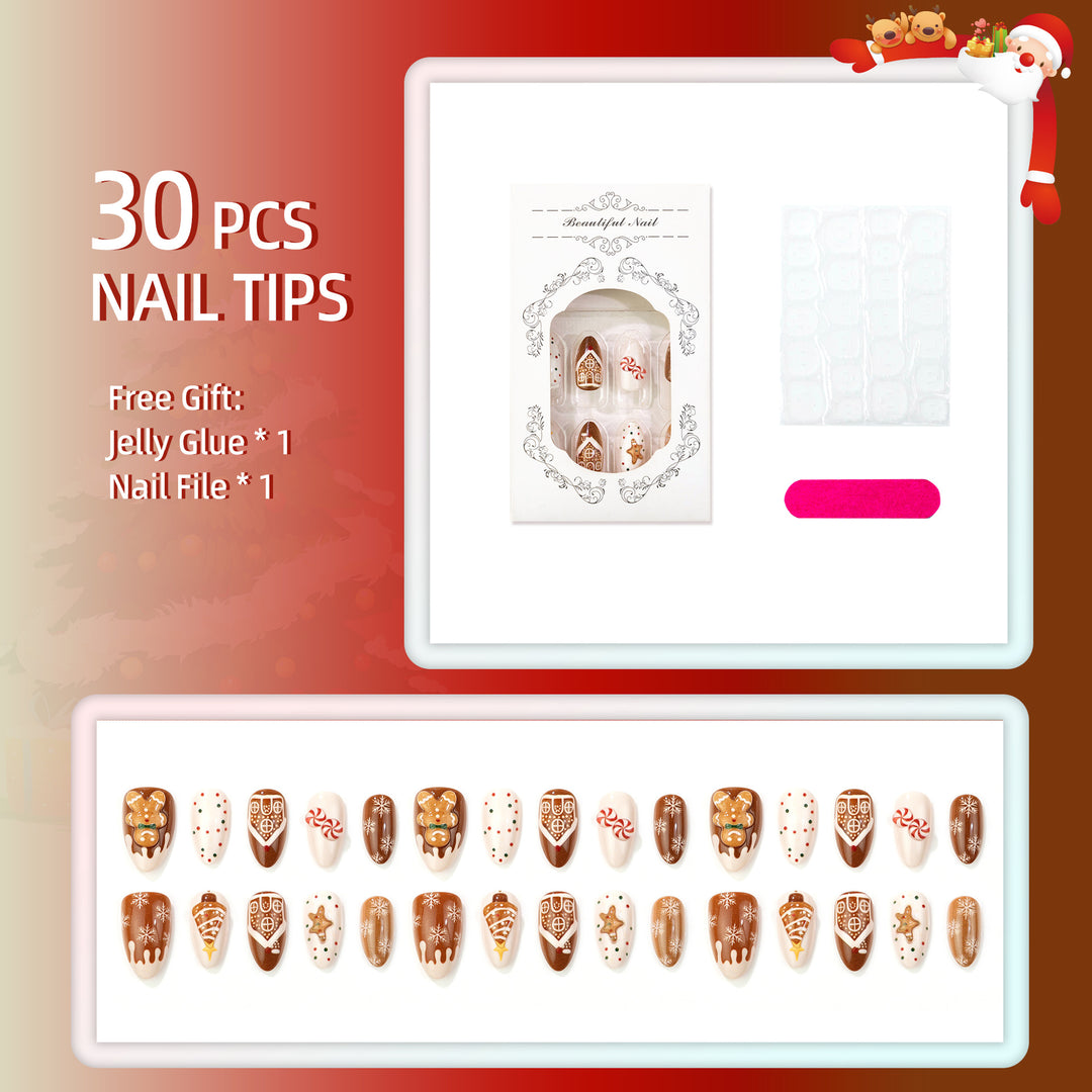 Festliches Press-On Nail Set