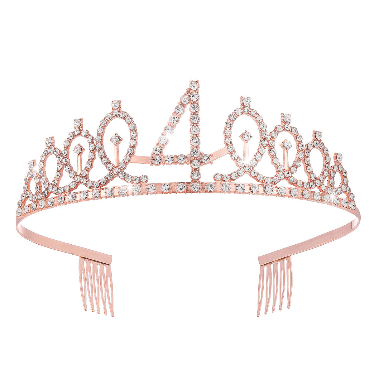 Damen Kristallverzierte Tiara mit elegantem Design Karnz